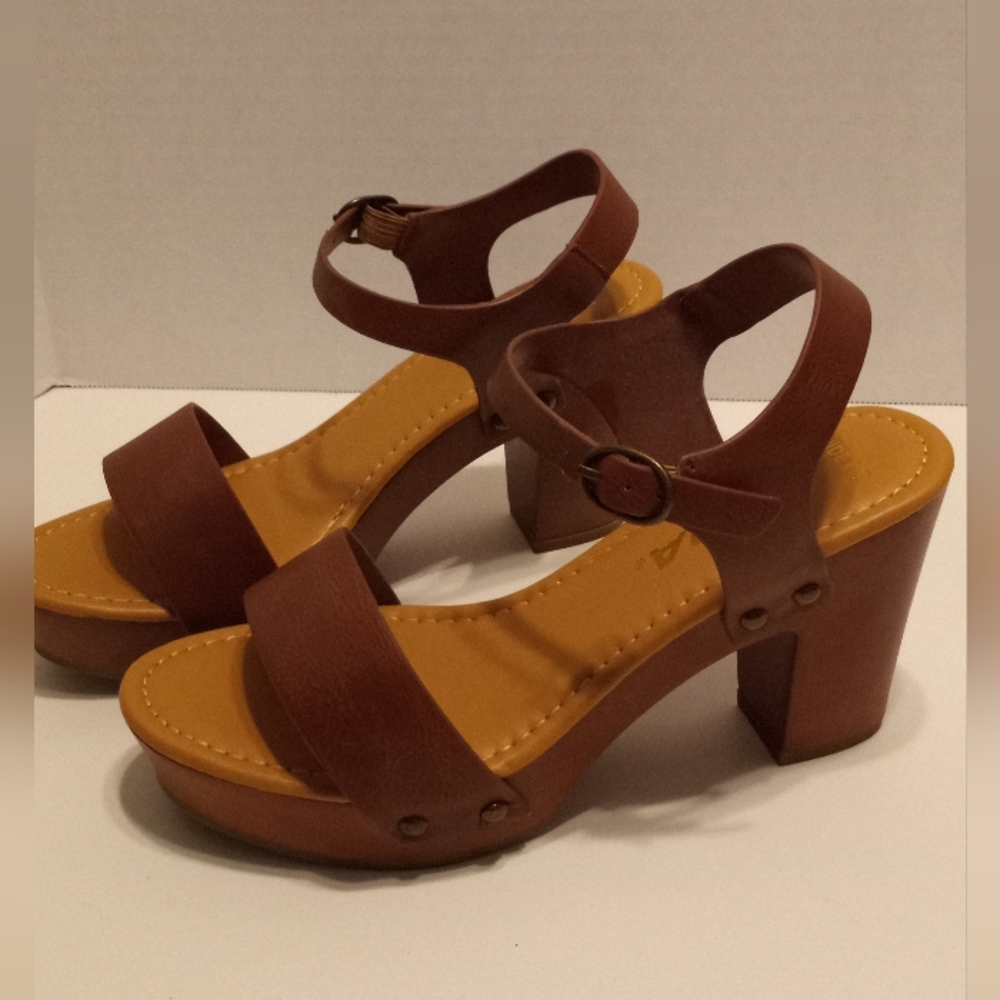 Brown Soda platform sandals